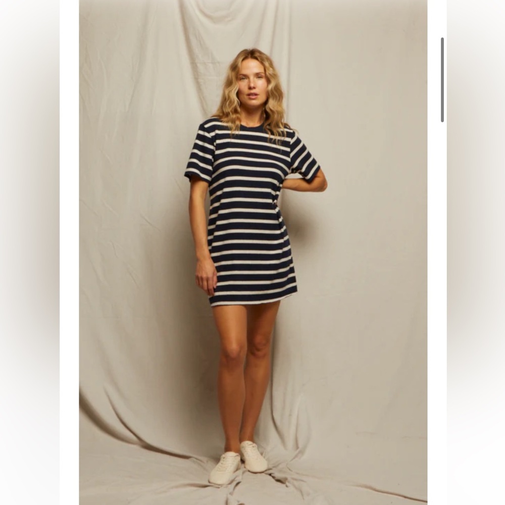 Striped Navy and White Dress